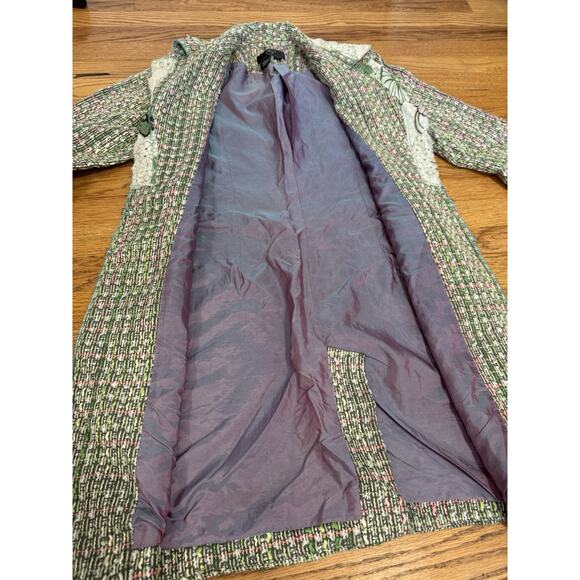 Vintage 90’s Y2K Tweed Boucle Jacket Size 6 True Meaning Floral Coat Boho Hippie - Picture 10 of 10